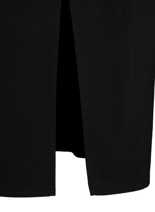 Zizzi Lange rok met split aan de voorkant, Black, Packshot image number 3