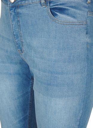 Zizzi Bootcut jeans met split, Blue Denim, Packshot image number 2