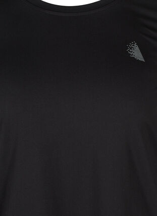 Zizzi Training blouse met 3/4 mouwen, Black, Packshot image number 2