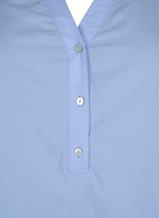 Zizzi Shirt blouse met broderie anglaise en 3/4-mouwen, Serenity, Packshot image number 2