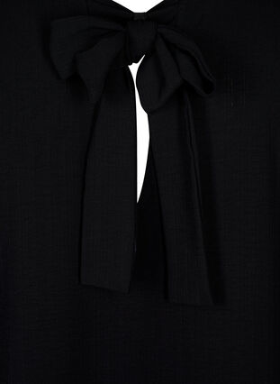 Zizzi Korte jurk met strik op de rug, Black, Packshot image number 3