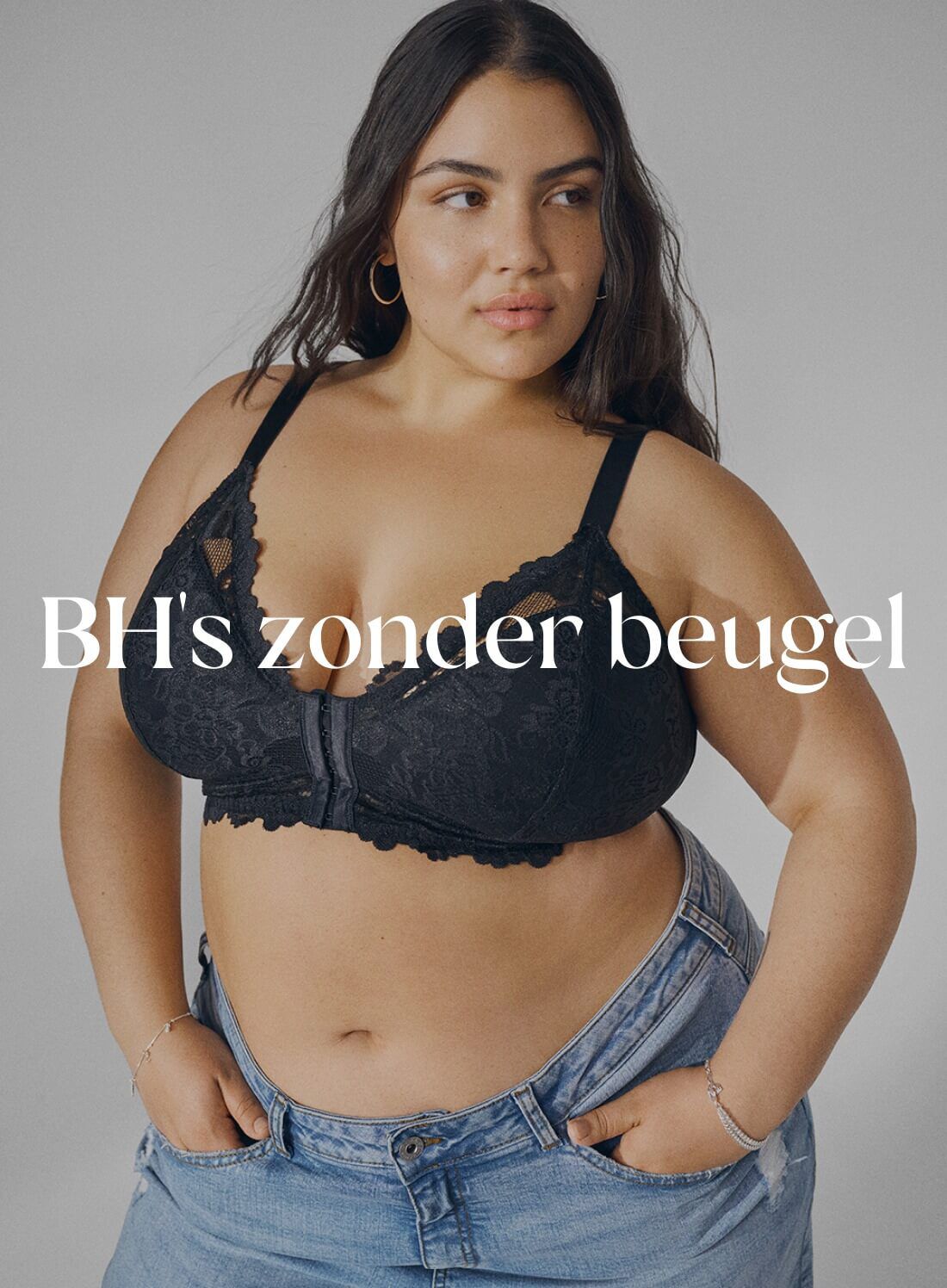 BH's zonder beugel in grote maten voor dames - Maat 85E-115H - Zizzi